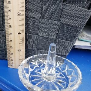 Source Unknown Clear Glass Ring Holder